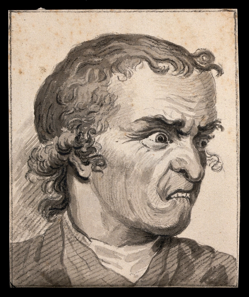 hustle business man rage. Drawing, c. 1789